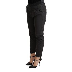 CYCLE Gray Mid Waist Slim Fit Skinny Cotton Women's Trouser